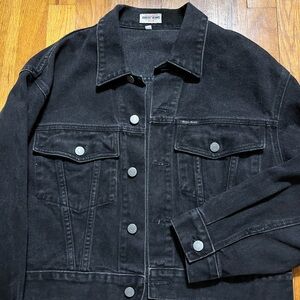 Vintage Guess USA Black Denim Jacket Medium 80s 90s